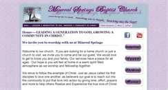 Desktop Screenshot of mineralspringsbaptistchurch.org