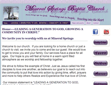 Tablet Screenshot of mineralspringsbaptistchurch.org